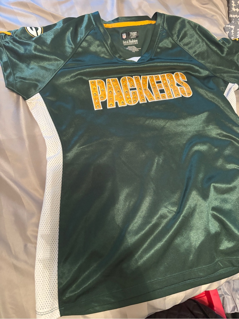 Green Packers women's Short Sleeve Jersey - Team Apparel